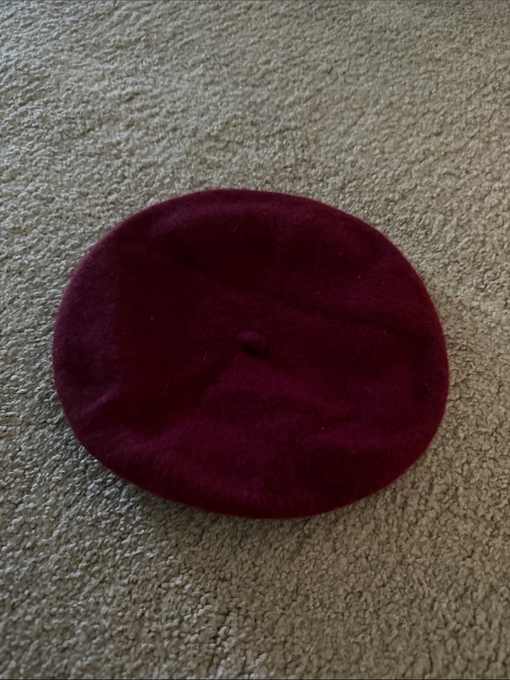 Classic Beret in Deep Burgundy